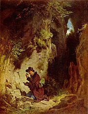 The GEOLOGIST, 19th century painting by Carl Spitzweg